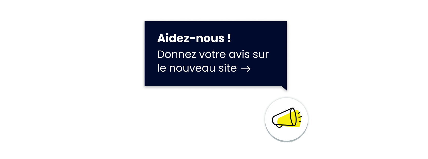 Action Populaire - Bouton feedback avec porte-voix